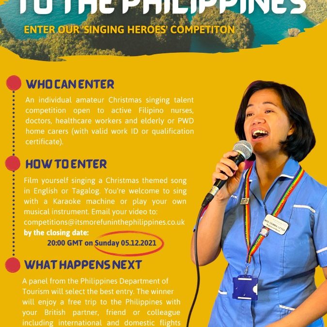 Singing competition poster - deadline 5 December 2021