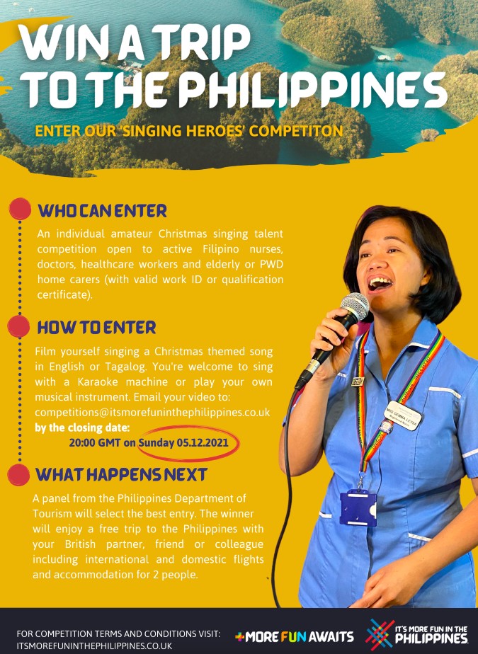 Singing competition poster - deadline 5 December 2021